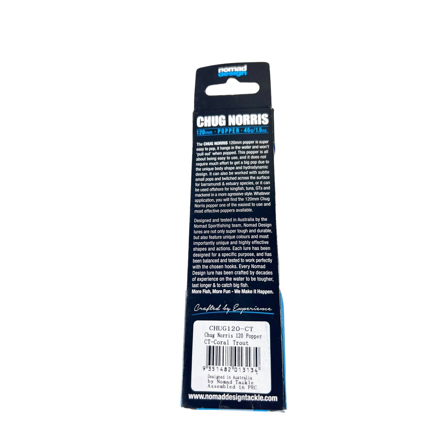 Chug Norris Popper Lure 120mm Coral Trout