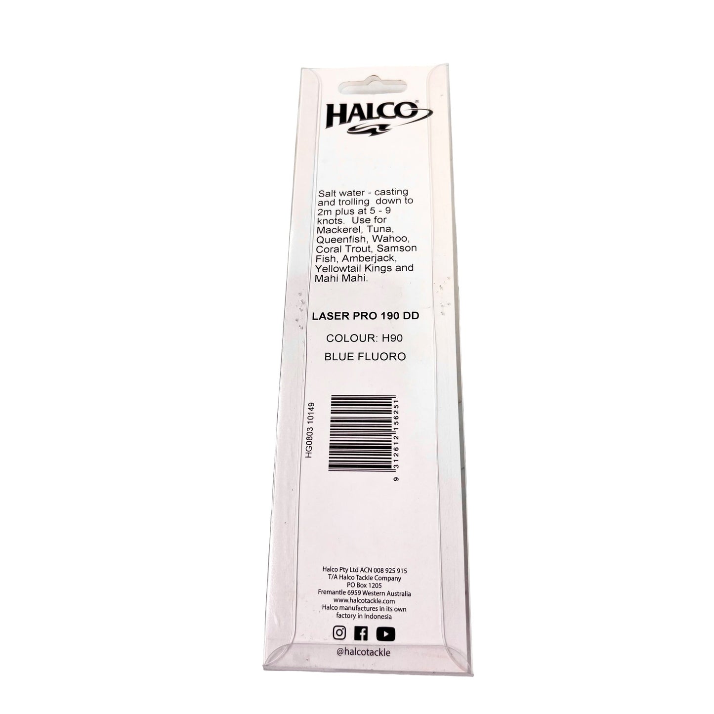 Halco Laser Pro 190 DD 2m+ Blue Fluoro