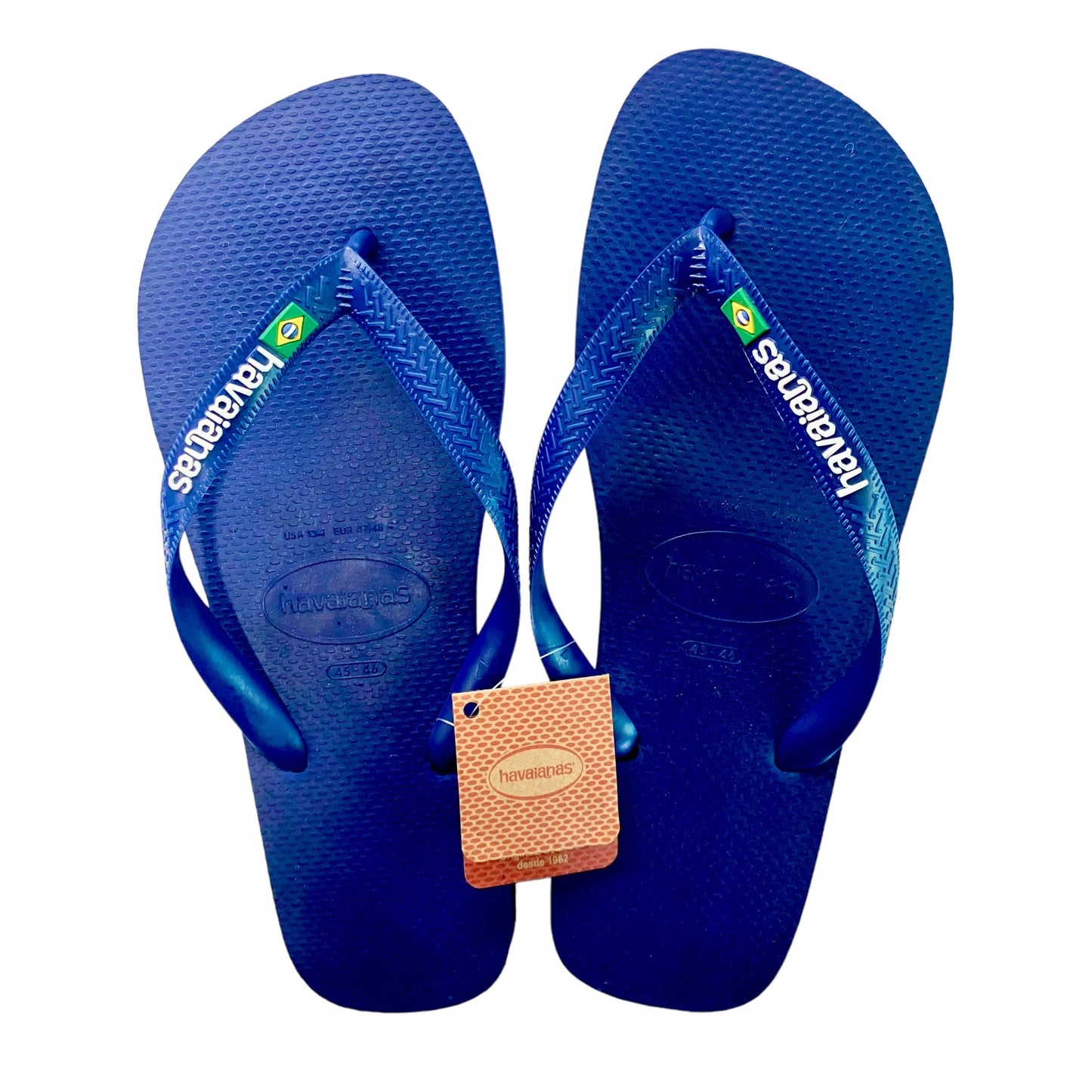 Havaianas Dark Blue with Brazil Flag