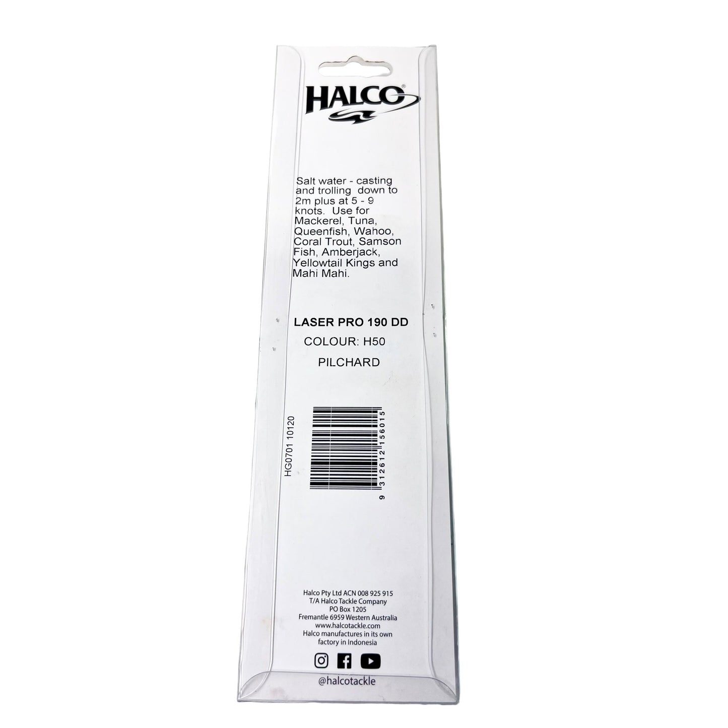Halco Laser Pro 190 DD 2m+ Pilchard