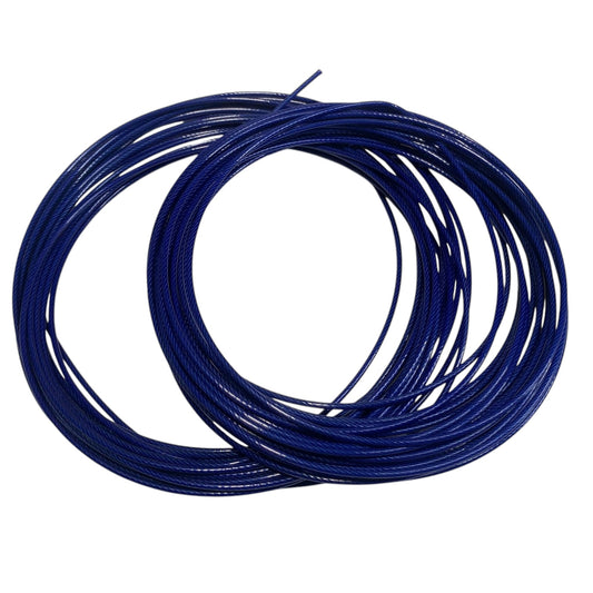 Blue Nylon Coated Wire per Foot