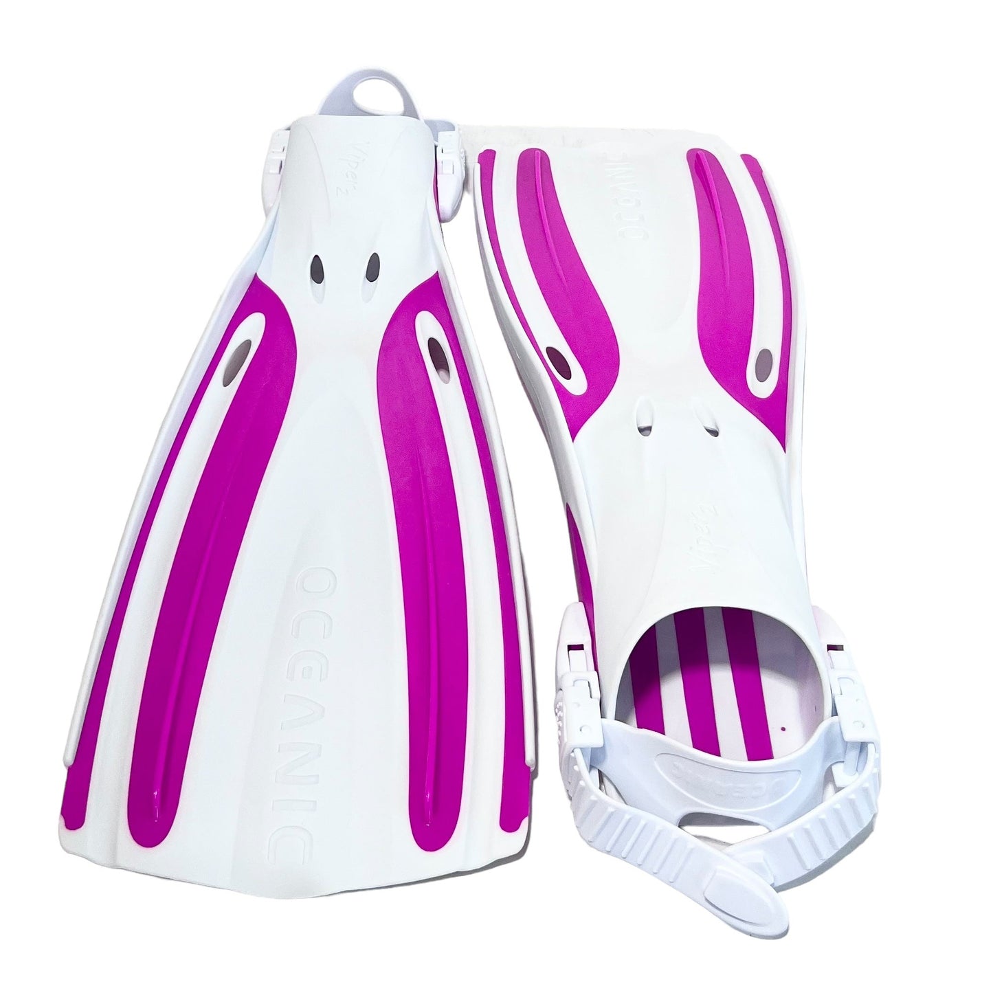 Oceanic Viper 2 Fins OH - White/Pink