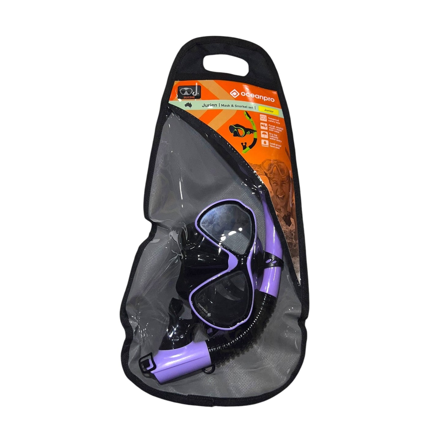 Ocean Pro Jurien - Jnr Mask & Snorkel Set Purple