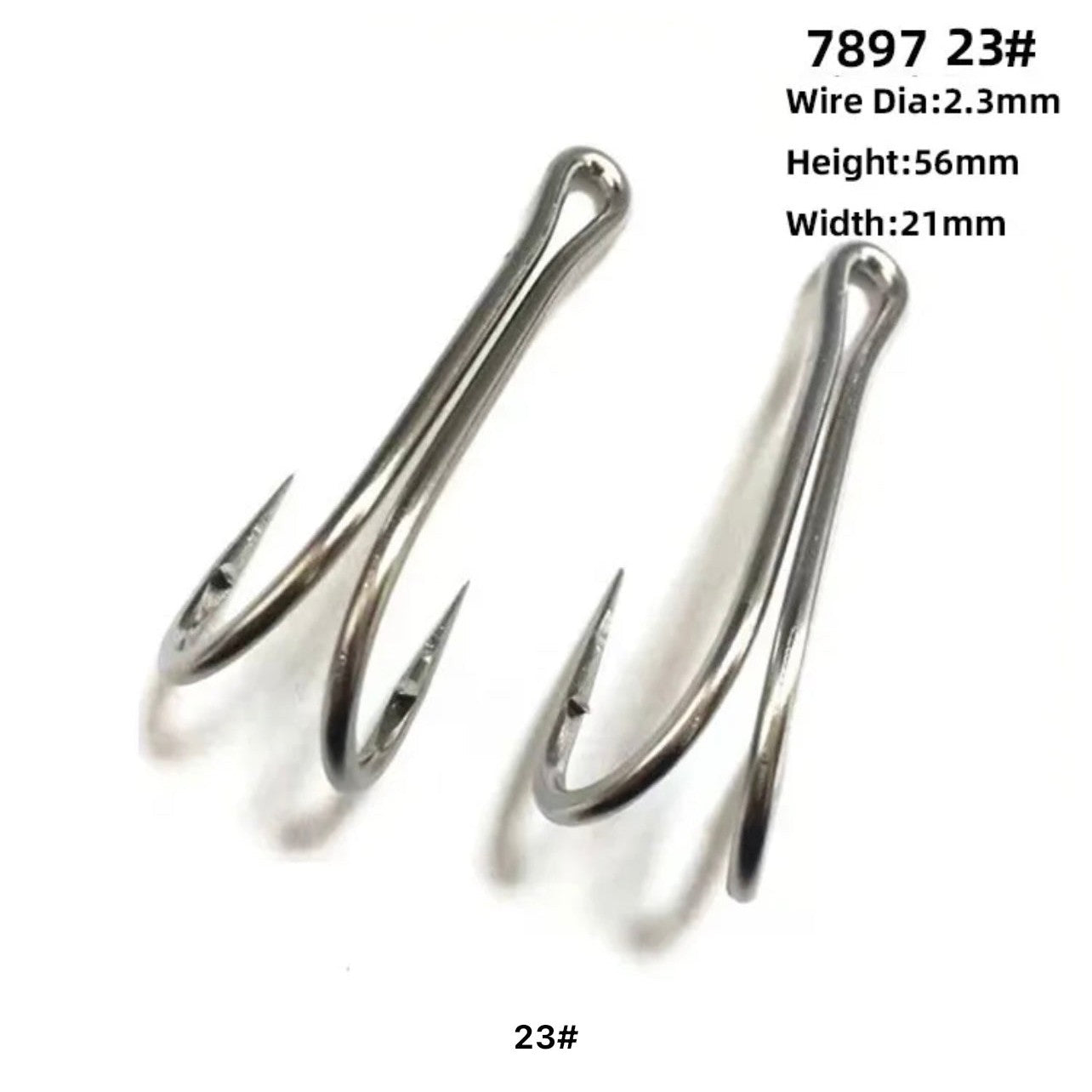 doubke fishing hooks stainless steel Double Hook Stainless Steel size 23# – Ocean Universal