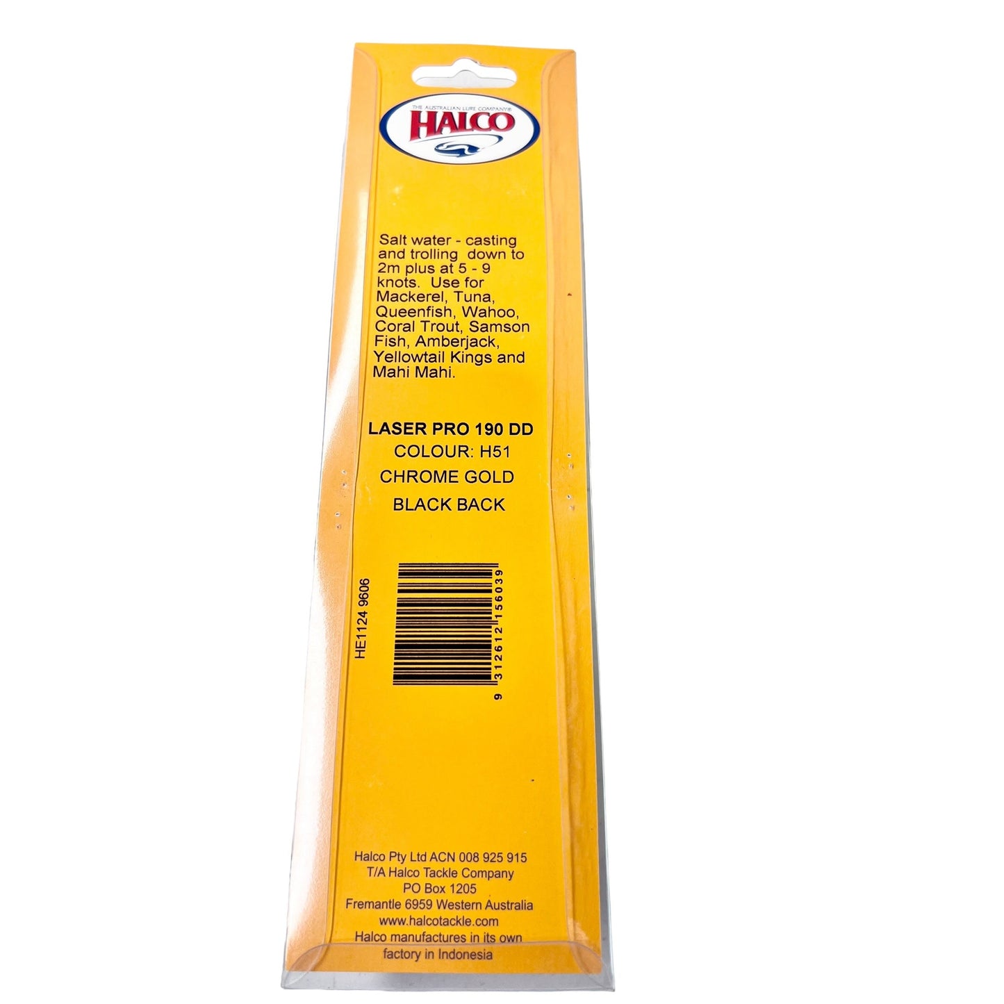 Halco Laser Pro 190 DD 2m+ Chrome Gold Black Back