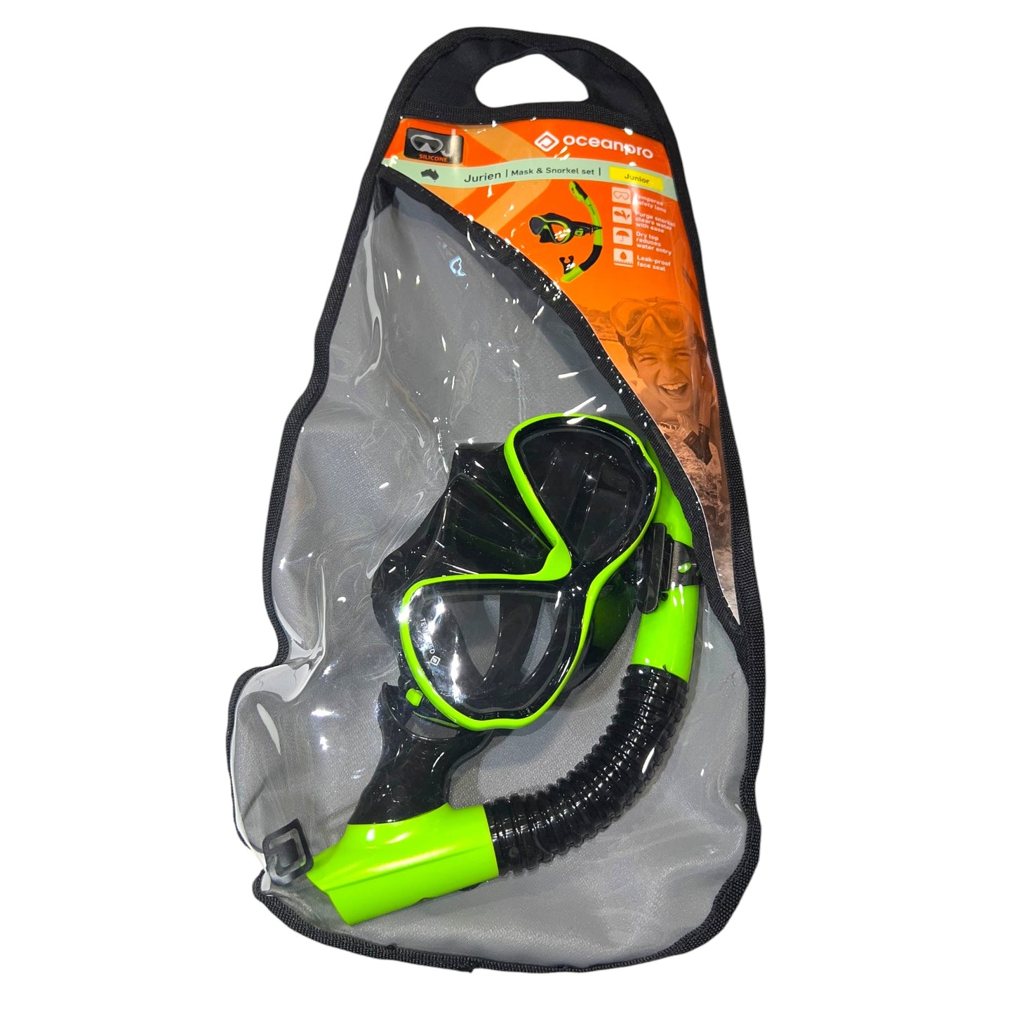 Ocean Pro Jurien - Jnr Mask & Snorkel Set Lime