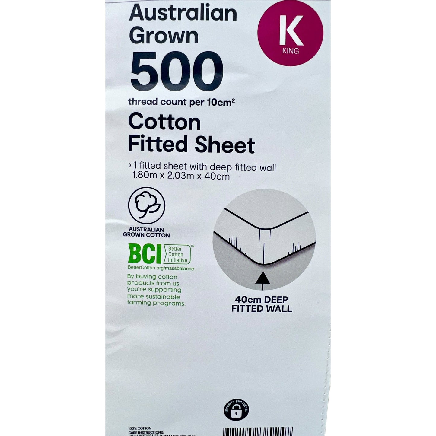 Cotton fitted sheet king size Green colour