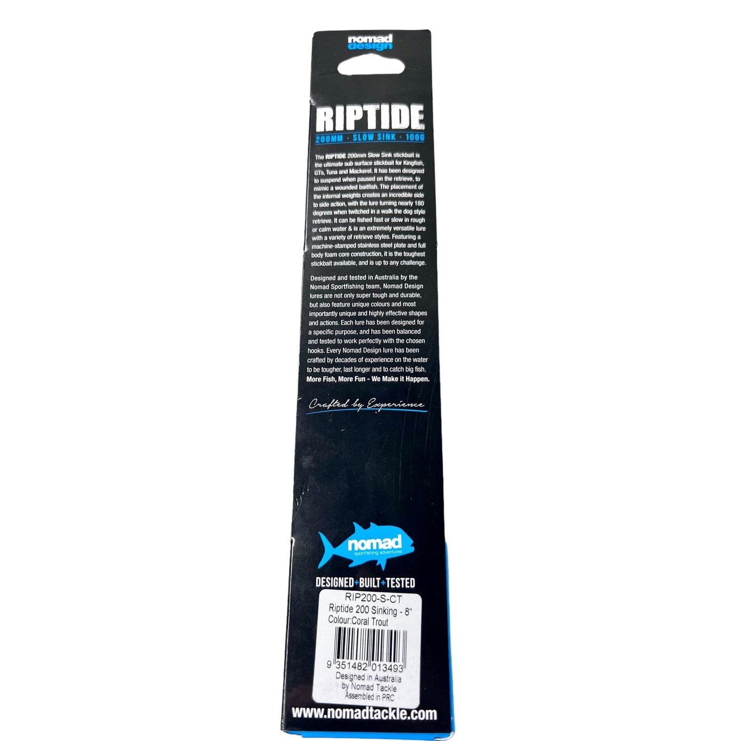 Riptide Sinking Stickbait Lure 200mm Coral Trout