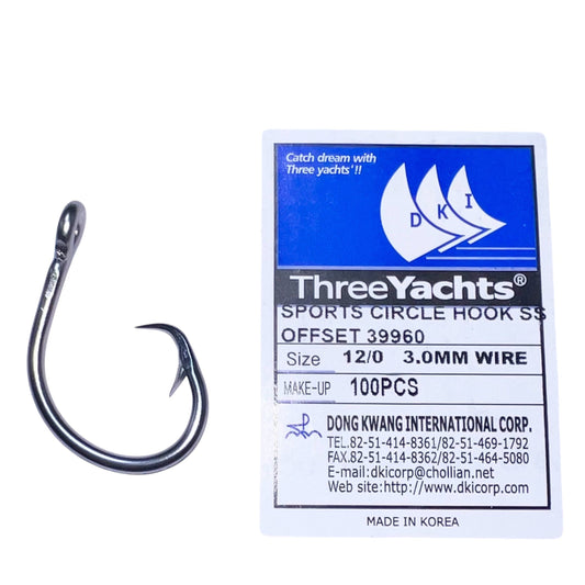 SPORTS CIRCLE HOOK
OFFSET
Size
12/0 3.0MM WIRE