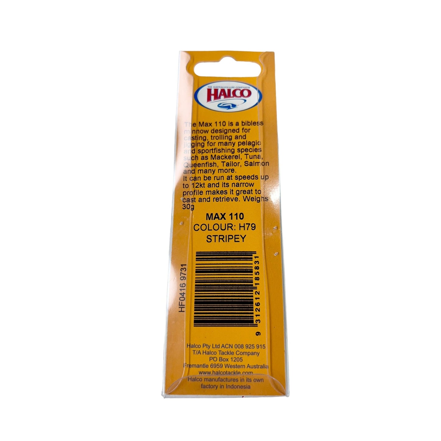 Halco MAX 110 30g Stripey