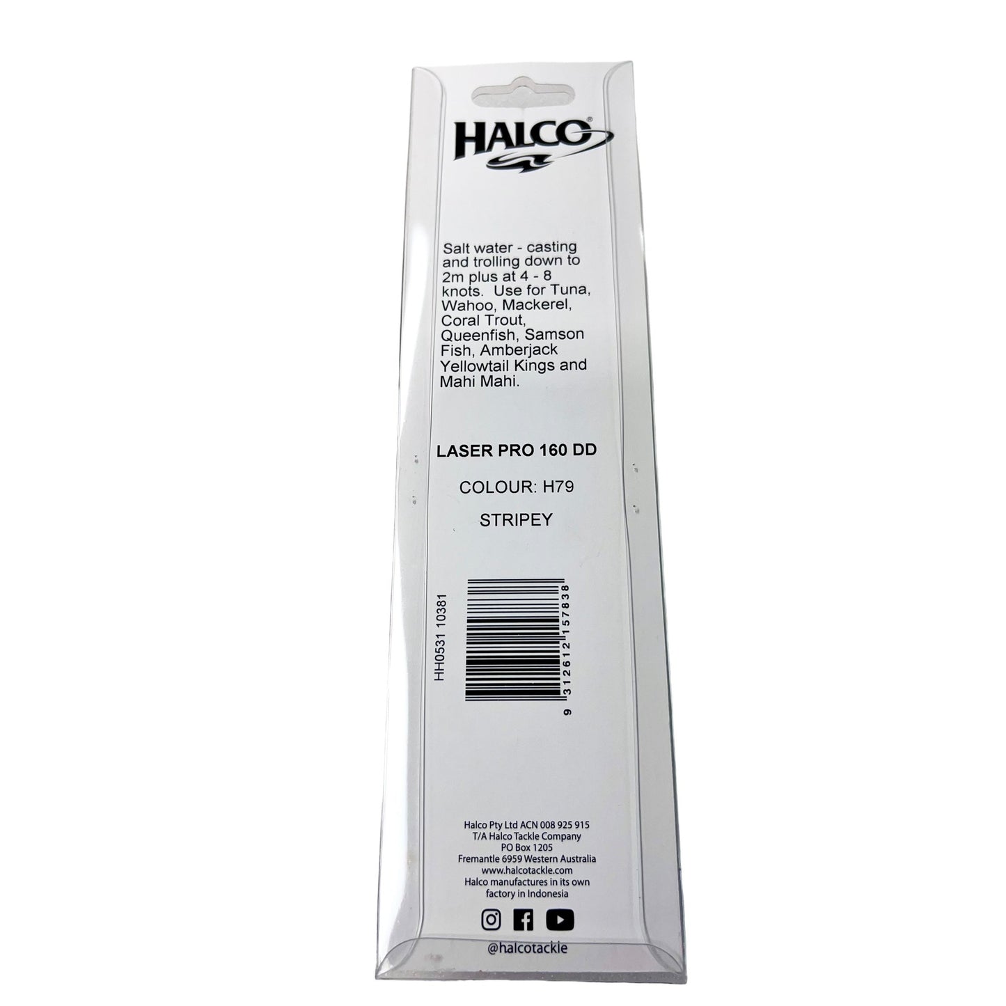 Halco Laser Pro 160 DD 2m+ Stripey