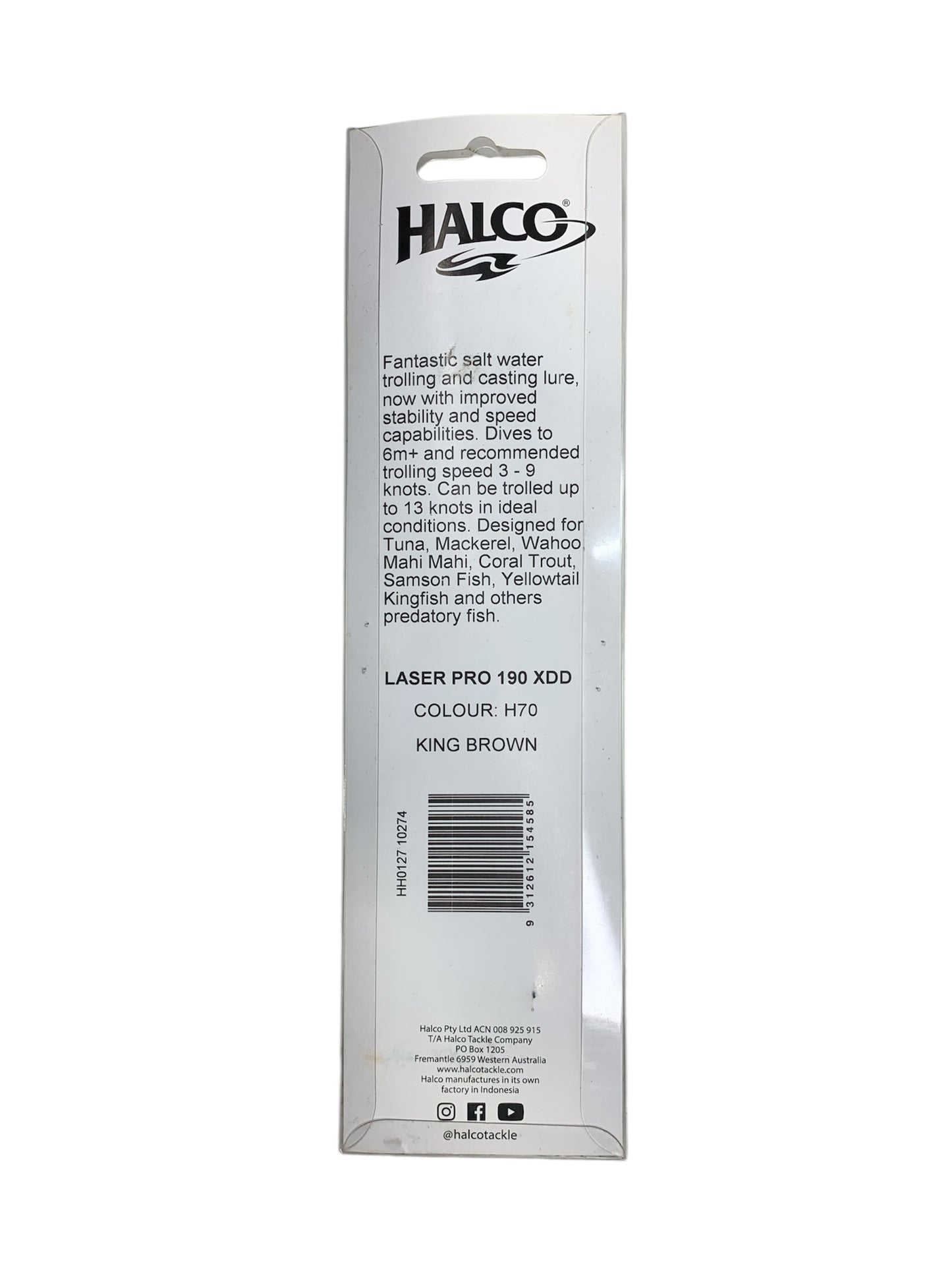 Halco king Brown Laser Pro 190 XDD Crazy Deep 6m +