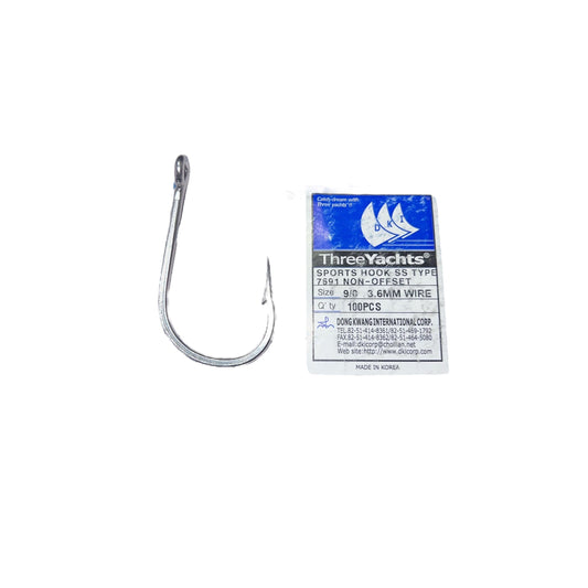 SPORTS HOOK SS TYPE
7691 NON-OFFSET
Size
9/0 3.6MM WIRE