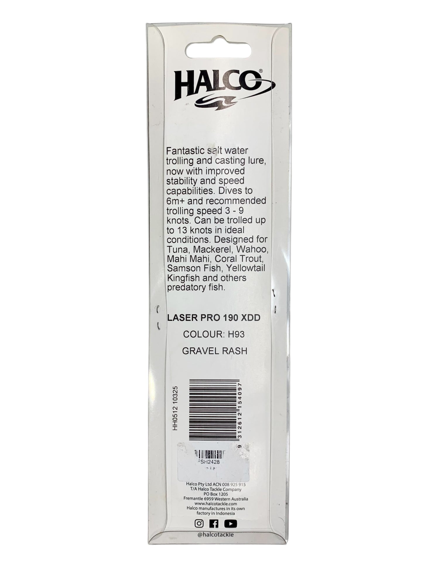 Halco Gravel Rash Laser Pro 190 XDD Crazy Deep 6m +